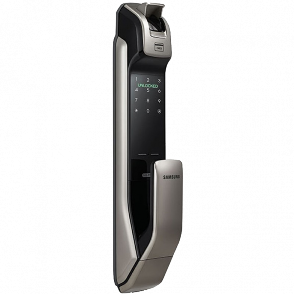 Samsung SHP-DP728 (хром) Замок дверной Биометрический (Двухригельная врезная часть)