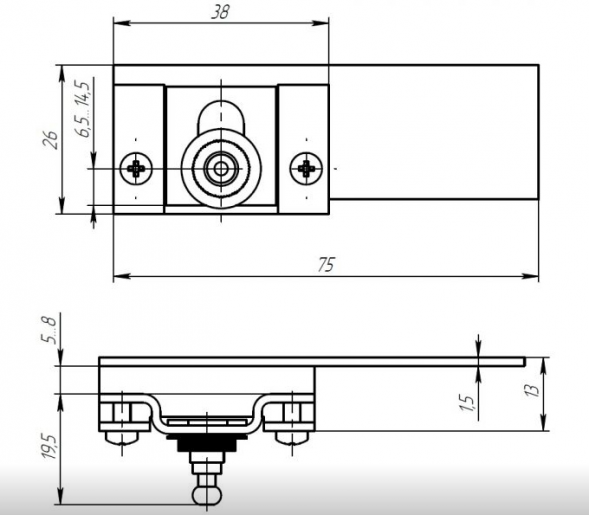 Promix-SM112.10 Электрозамок на стеклянные дверцы шкафов (Шериф-2М НЗ)