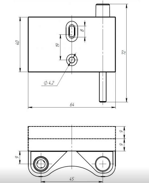 Promix-SM112.10 Электрозамок на стеклянные дверцы шкафов (Шериф-2М НЗ)