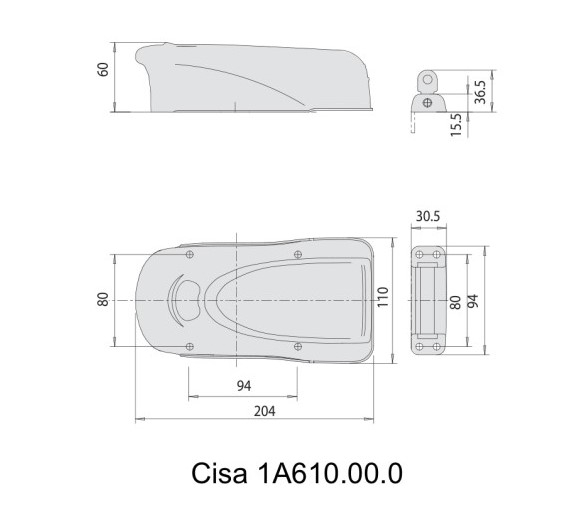 Замок накладной электромеханический CISA 1A610.00.0