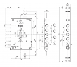 Mottura 8597ENL8BN Электромеханический замок